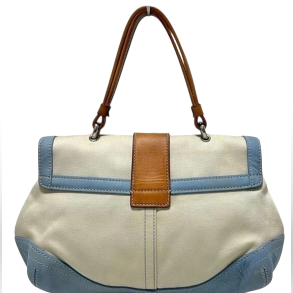 Coach Soho Vintage Y2k Buckle Flap Coach Hangtag & Daisy Charm - Picture 2 of 5